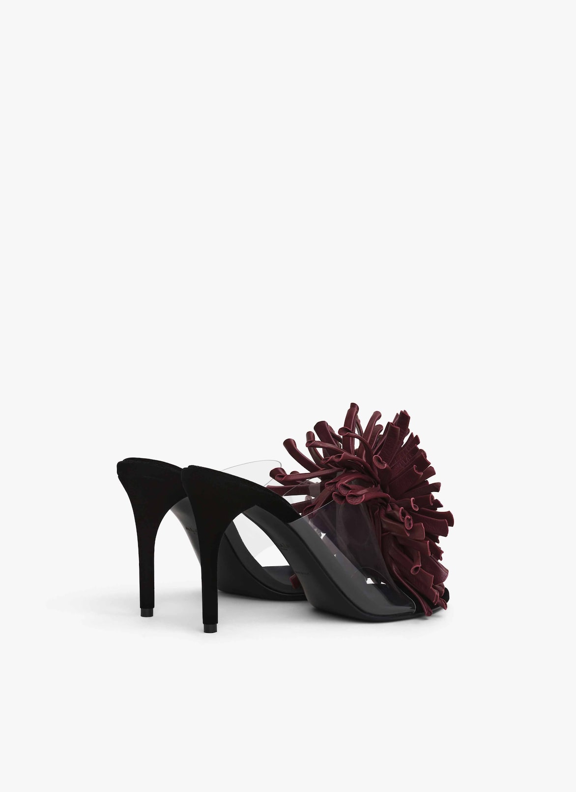 ASYMETRIC HEEL SANDALS IN LAMBSKIN ALAÏA AUBERGINE ASYMETRIC HEEL SANDALS IN LAMBSKIN